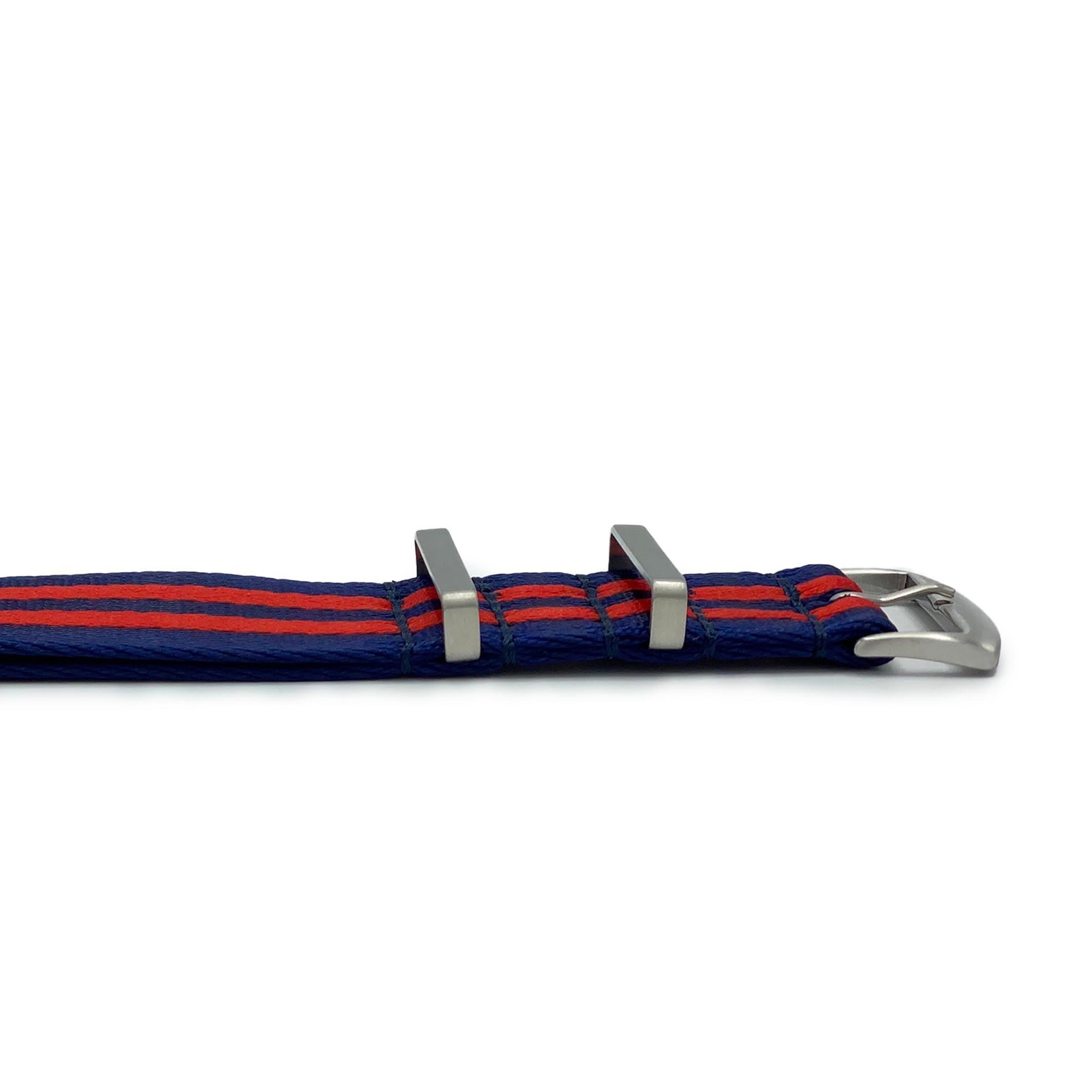 Navy Blue & Red NATO Watch Strap - Guraga