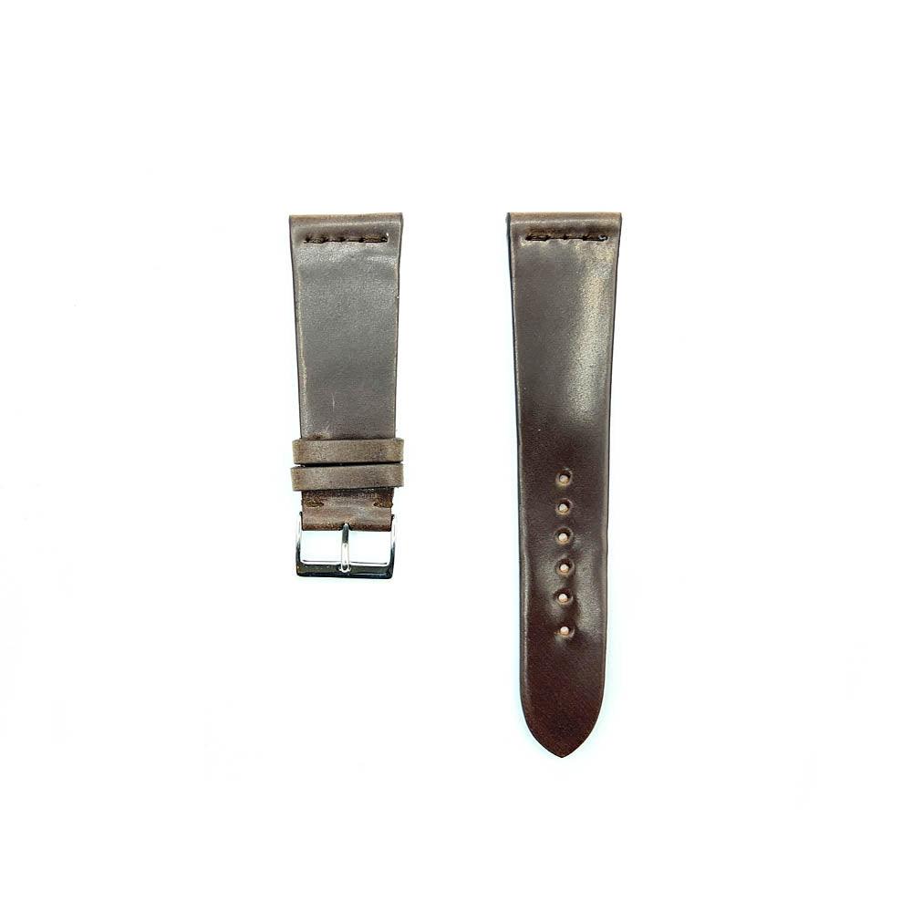 Dark Brown Shell Cordovan Leather Watch Strap - Guraga