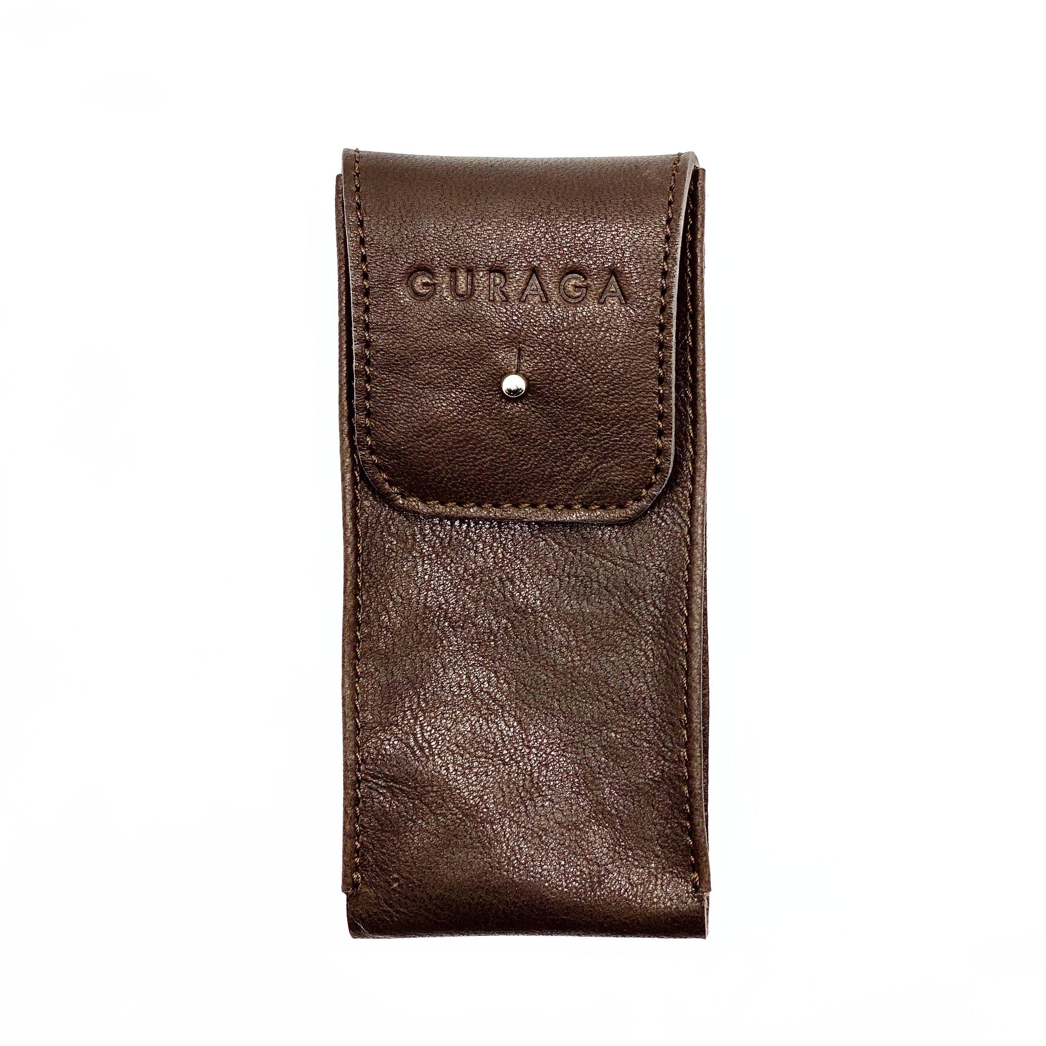 Dark Brown Leather Watch Pouch - Guraga