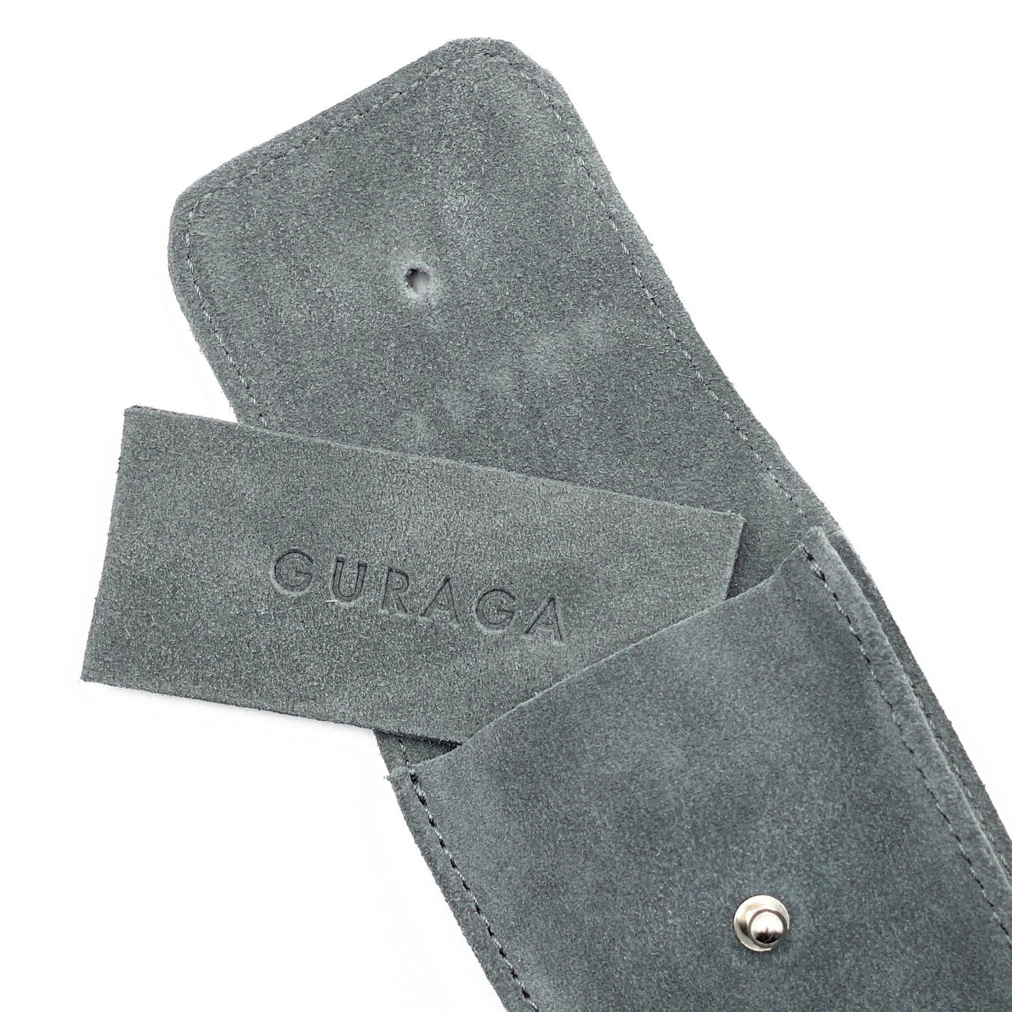 Grey Suede Leather Watch Pouch - Guraga