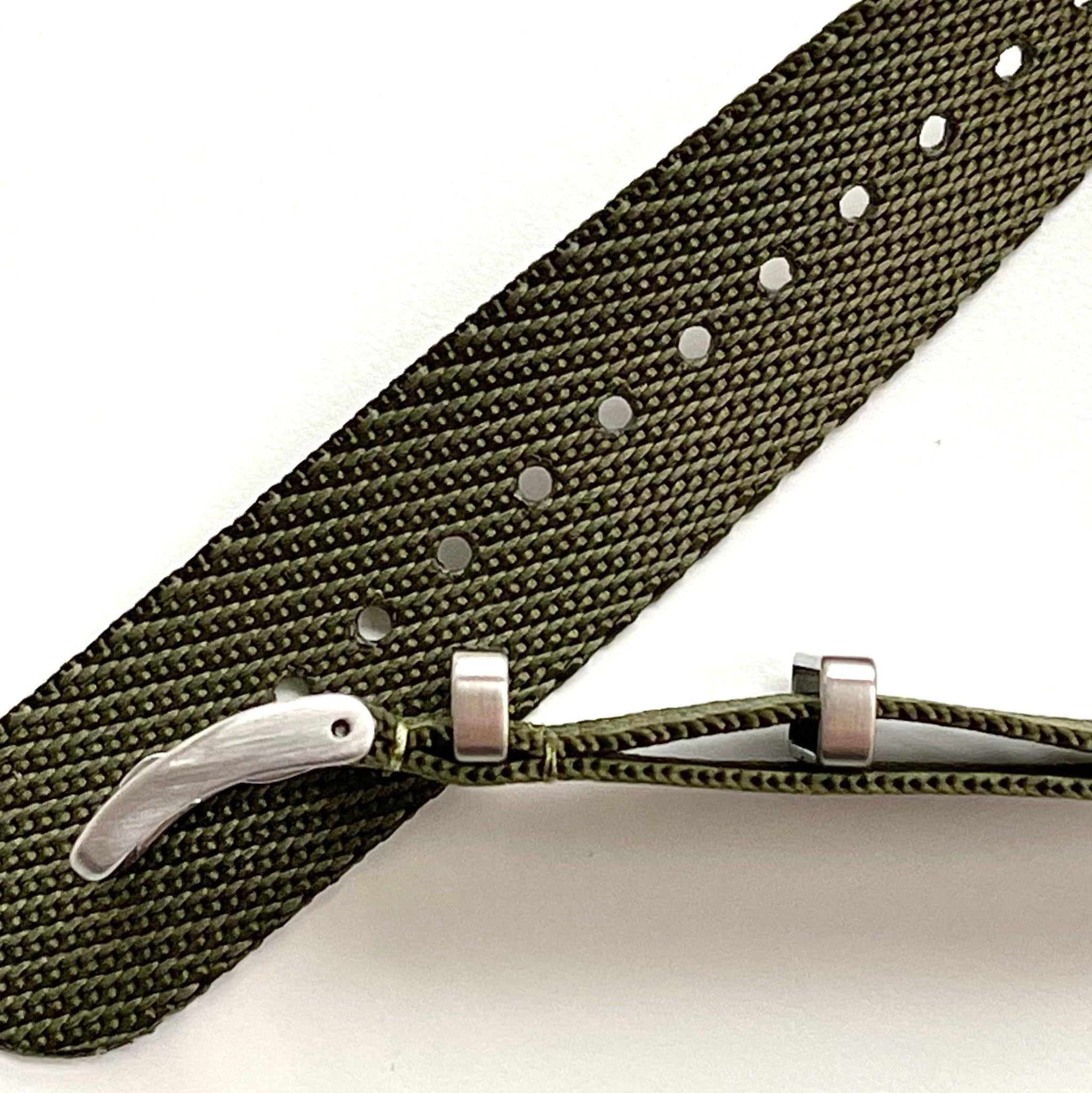Forest Green Double Weave Watch Strap - Guraga