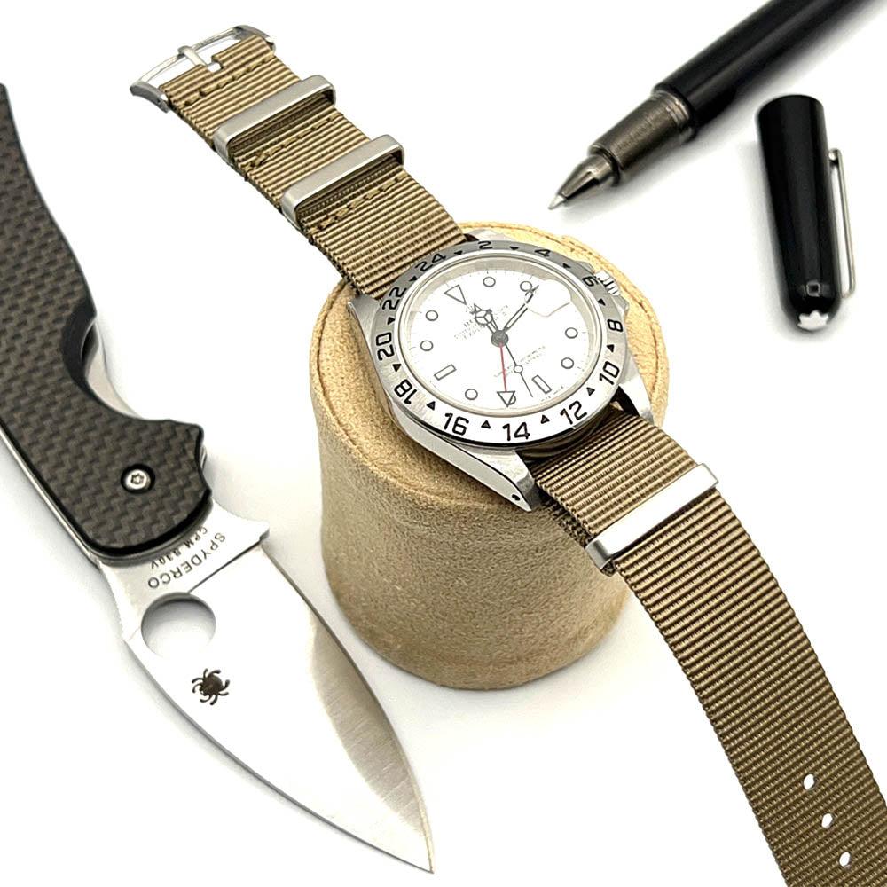 Khaki NATO Tubular Watch Strap - Guraga