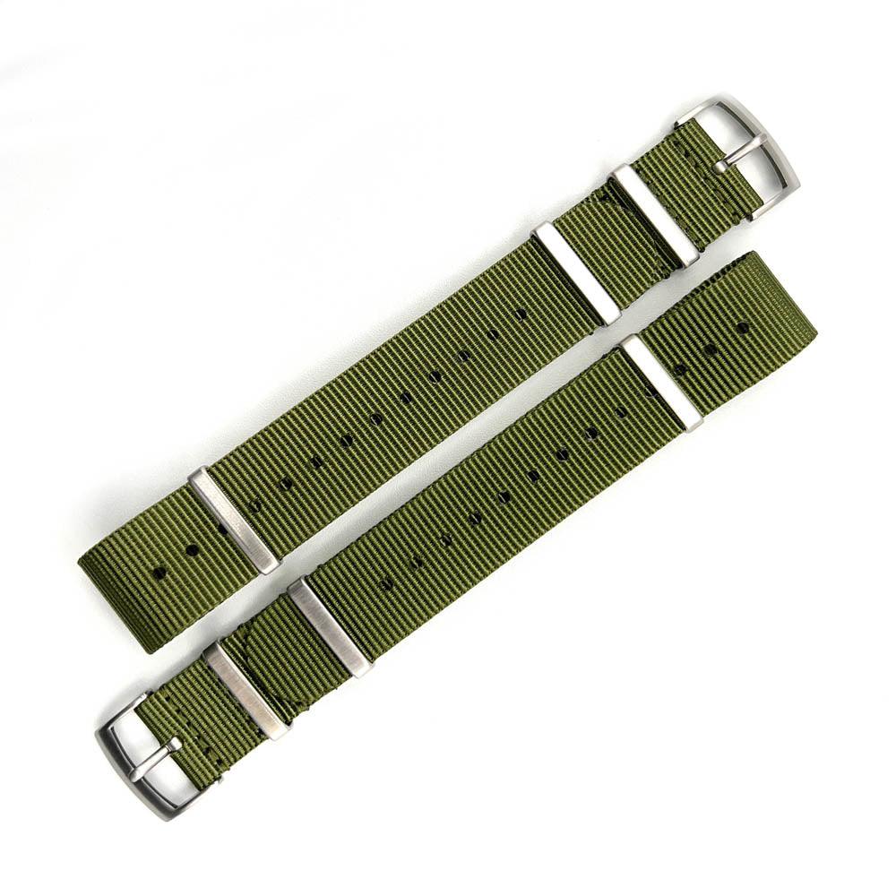 Army Green NATO Tubular Watch Strap - Guraga