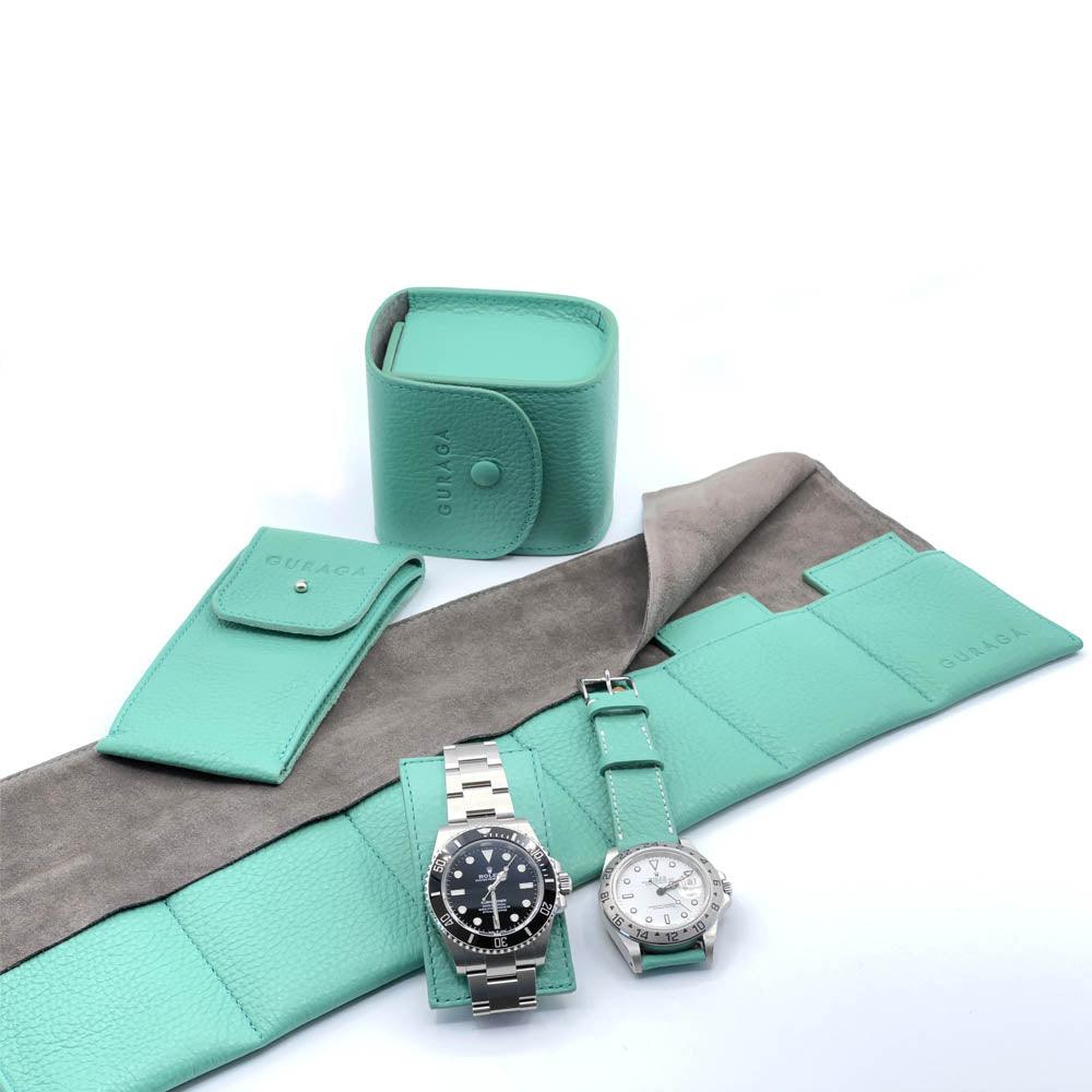 Tiffany Blue Leather Watch Pouch - Guraga